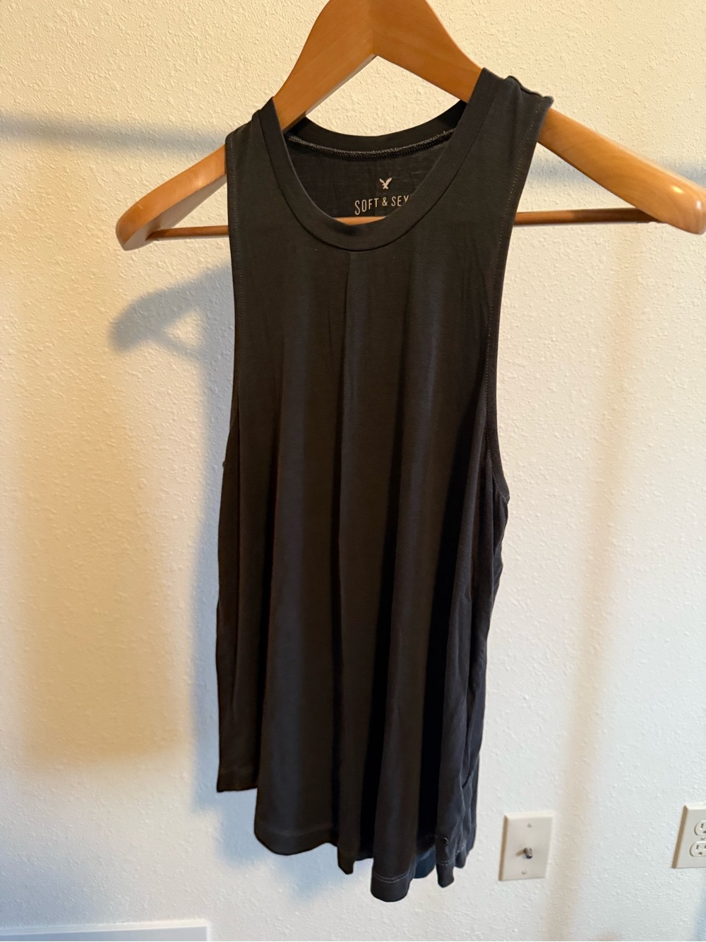 American Eagle Outfitters Black Racerback Tank